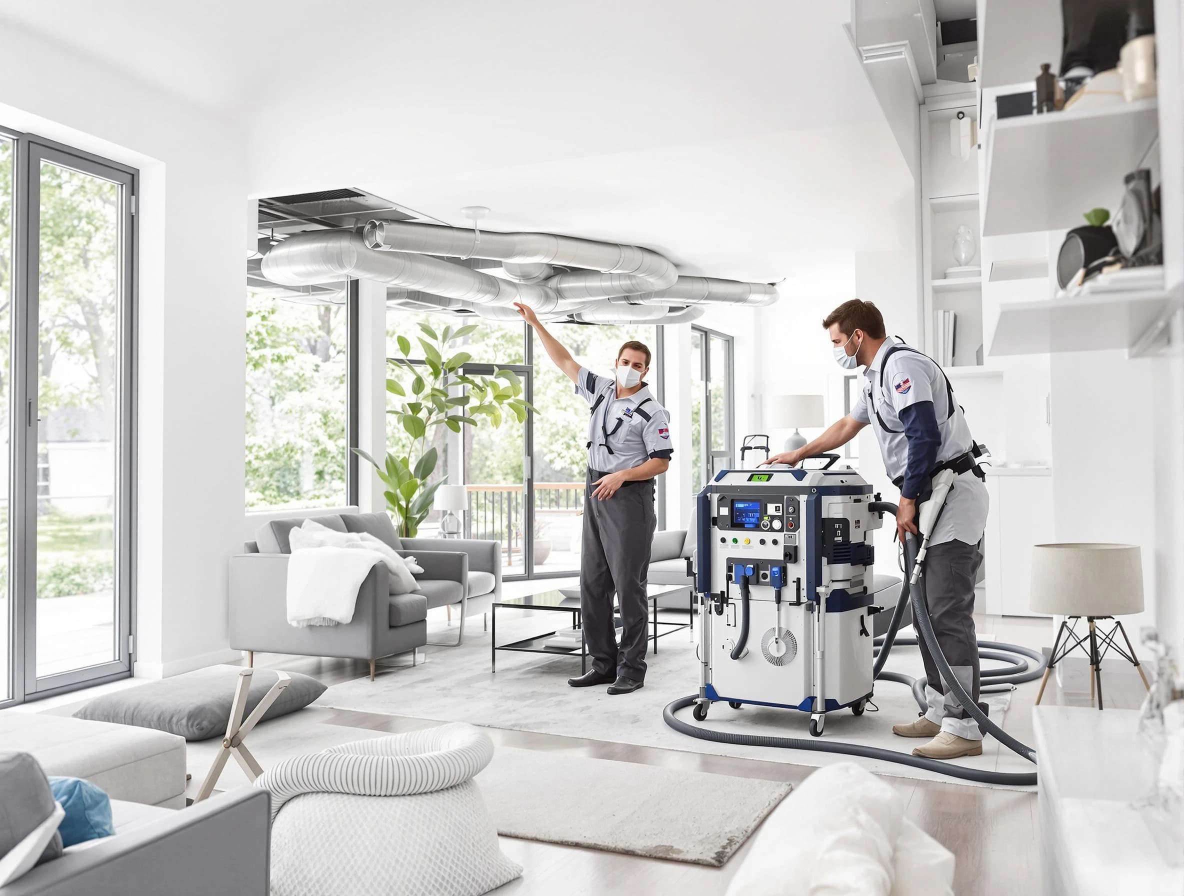 Hooper Air Duct Cleaning professional conducting pure air duct cleaning with state-of-the-art equipment in Hooper