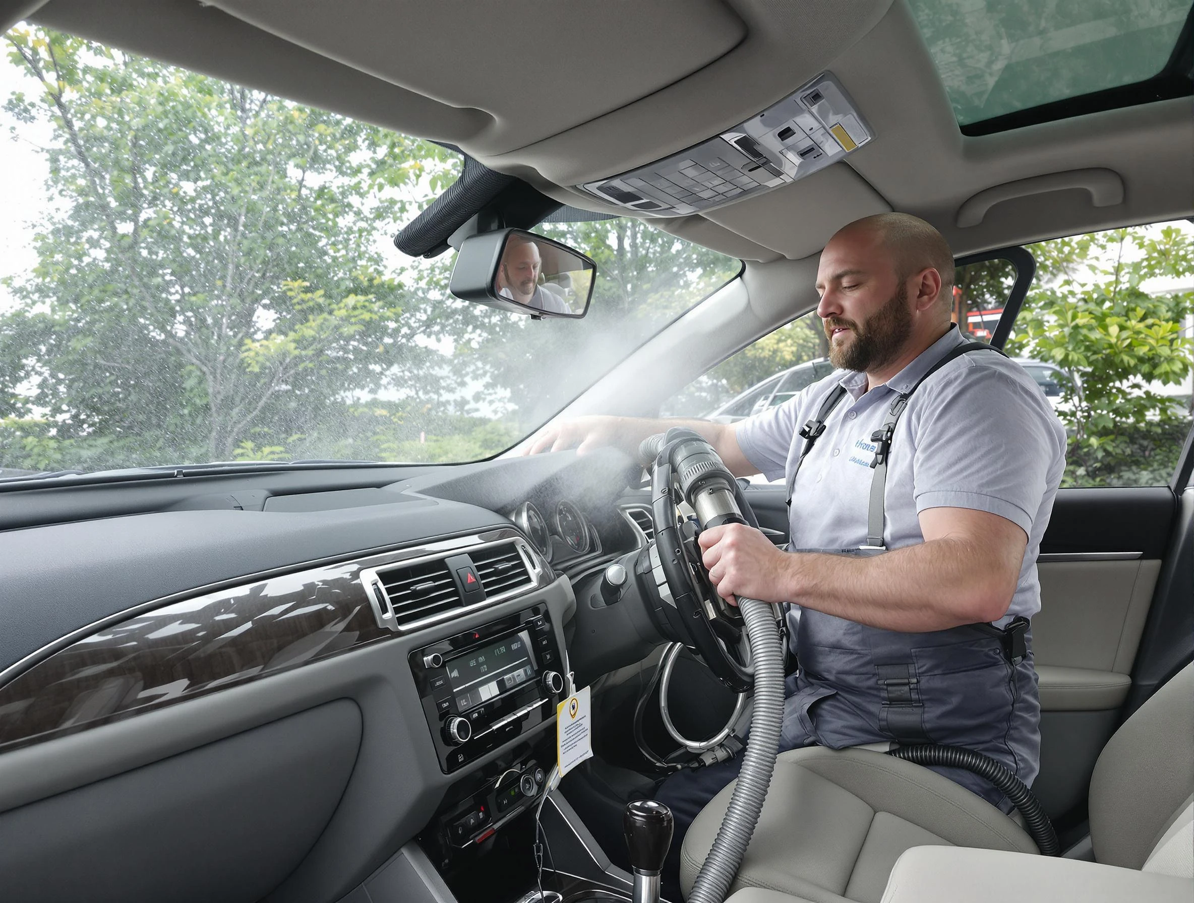 Hooper Air Duct Cleaning specialist performing professional car duct cleaning in Hooper